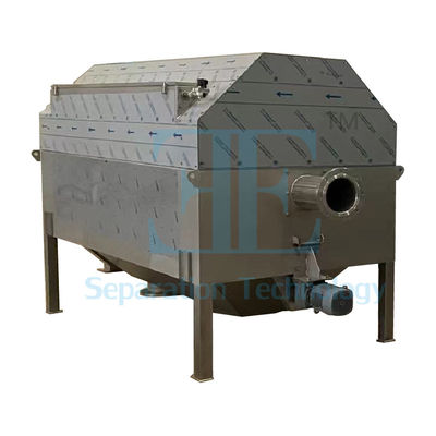 Rotary Drum Screen internal DN350 Outlet Flange and 85L/Hour Productivity for Industrial Applications