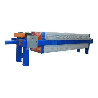 10m2 Area Clarifier Chamber Sludge Filter Press In Wastewater Treatment