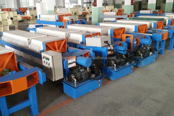 Manual Hydraulic Filter Press 6m2 for Sludge Dewatering 220V-415V