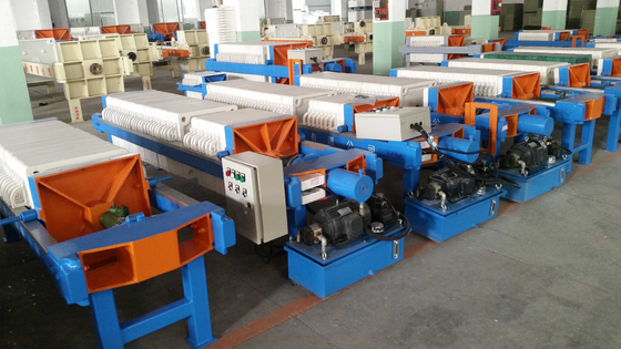 Manual Hydraulic Filter Press 6m2 for Sludge Dewatering 220V-415V