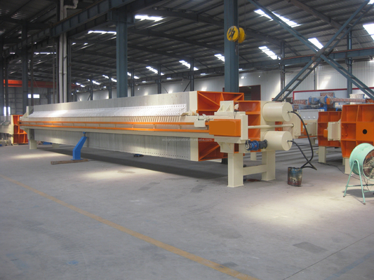 Manual Hydraulic Filter Press 6m2 for Sludge Dewatering 220V-415V