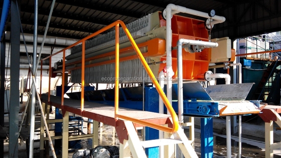 Manual Hydraulic Filter Press 6m2 for Sludge Dewatering 220V-415V