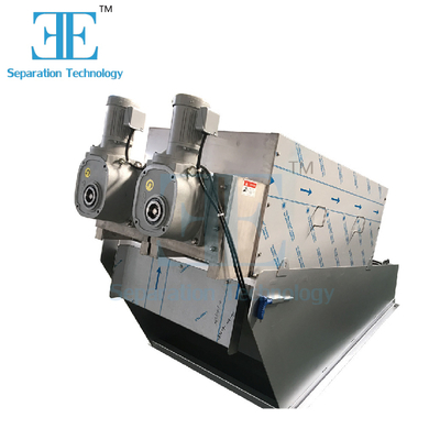 Screw Press Sludge Dewatering Machine 9.6-120m3/h Capacity